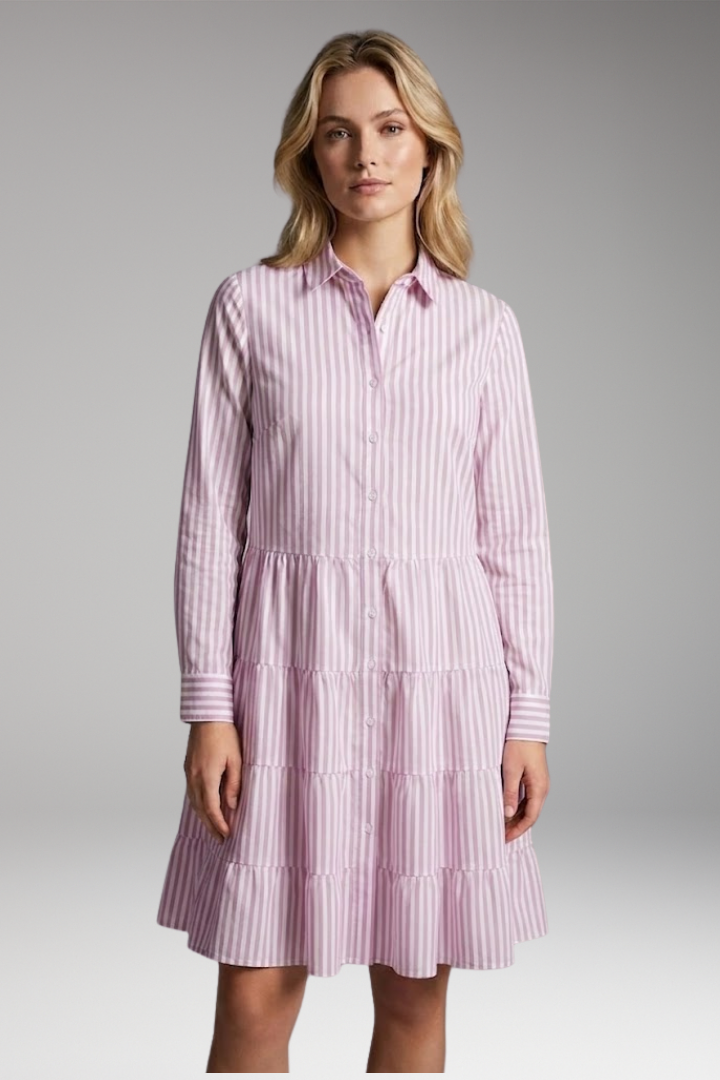Women’s Midi Dress with A Line Shape and Pull On Design