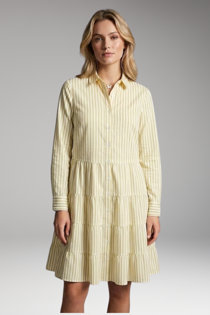 Women’s Midi Dress with A Line Shape and Pull On Design