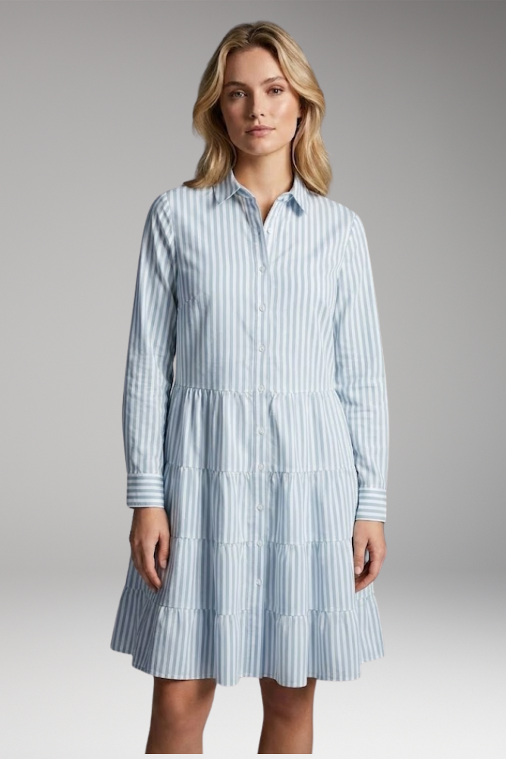 Women’s Midi Dress with A Line Shape and Pull On Design