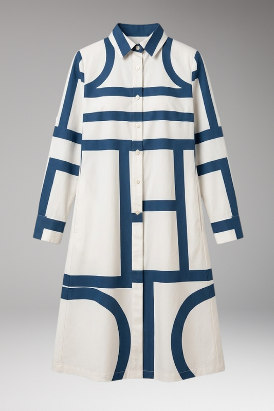Women's Midi Dress with Flowing Drape and Plain Surface