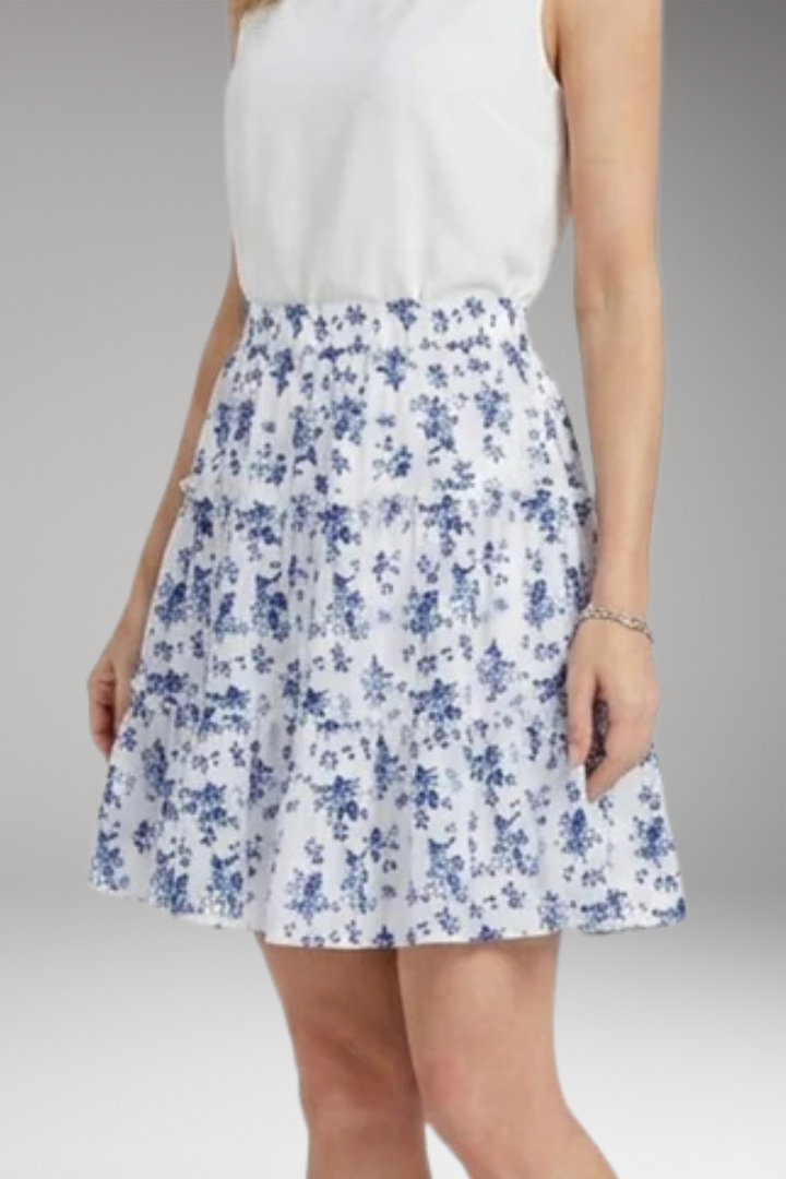 Women’s Midi Skirt with High Waist and Flared Hem