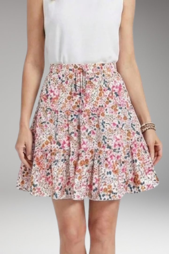 Women’s Midi Skirt with High Waist and Flared Hem