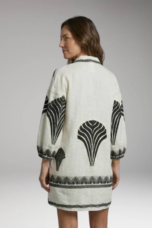 Women's Mini Dress with Graphic Print and Loose Fit