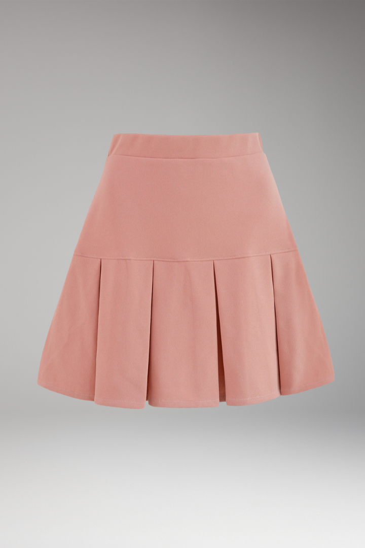 Women’s Mini Skirt with High Waist and Pleated Design