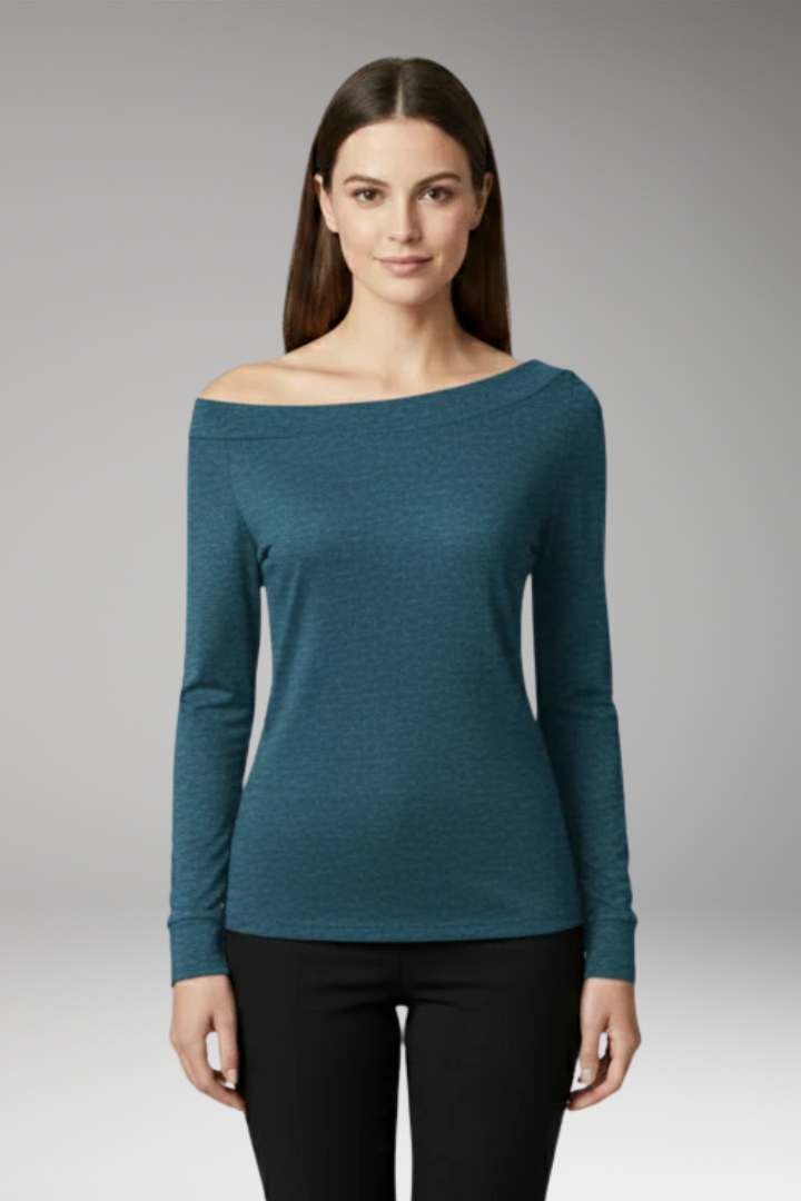 Women's Off Shoulder Blouse with Long Sleeves