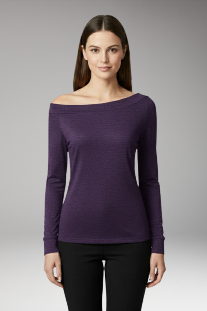 Women's Off Shoulder Blouse with Long Sleeves