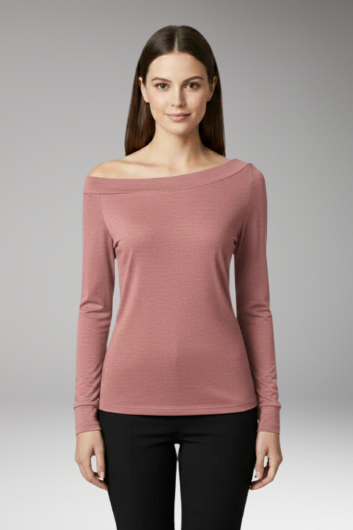 Women's Off Shoulder Blouse with Long Sleeves
