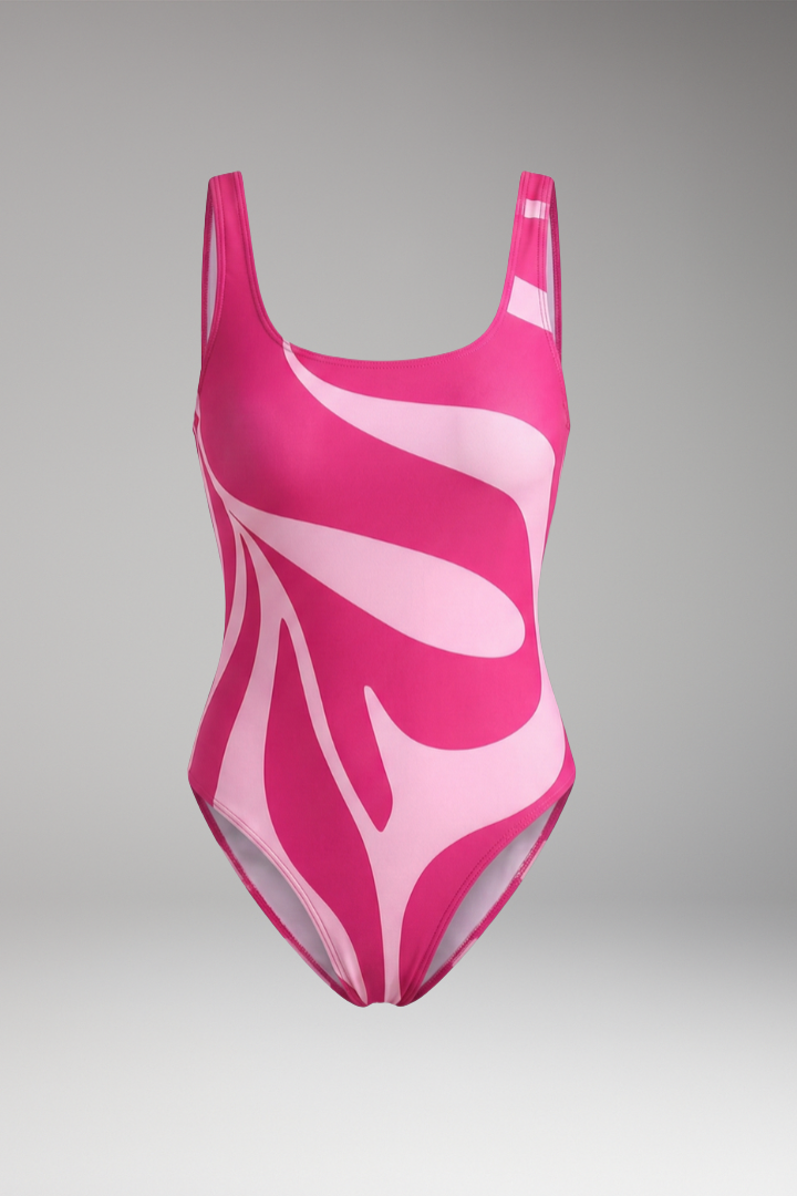 Women's One-Piece Swimsuit with Square Neckline
