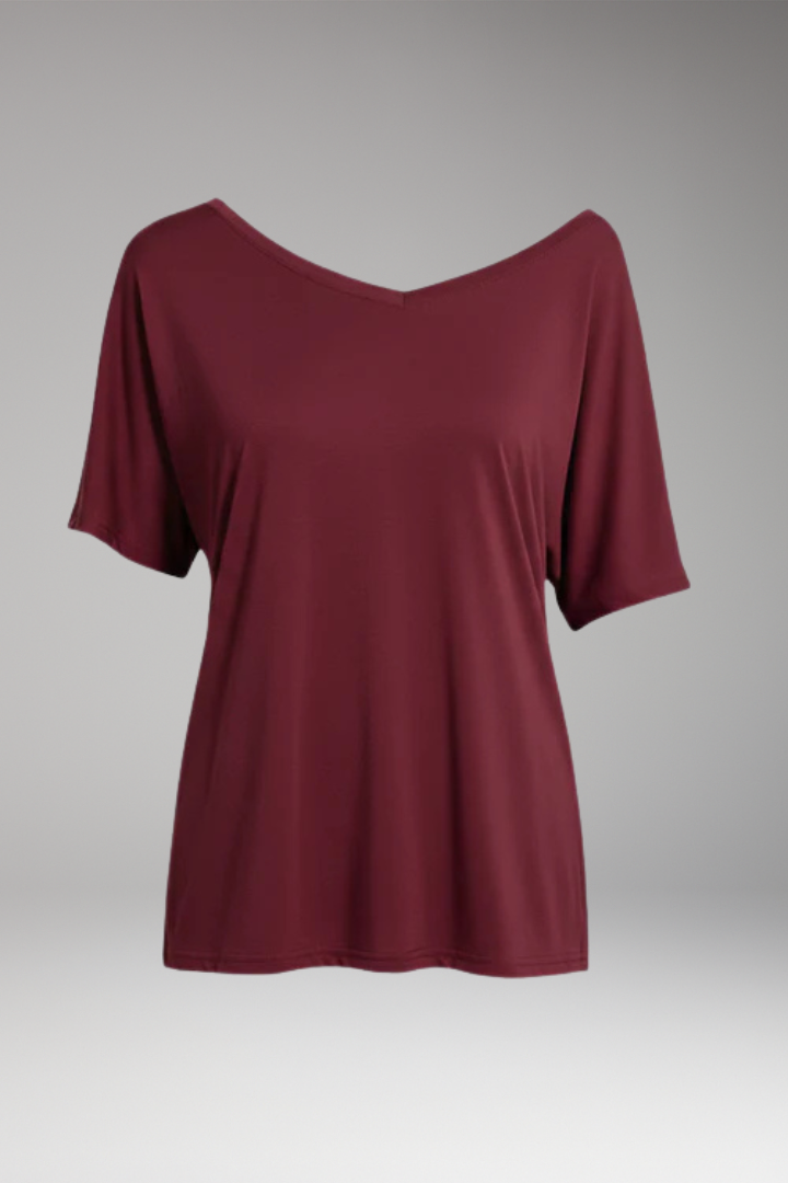 Women’s Oversized T‑Shirt with Asymmetric Off‑Shoulder Design