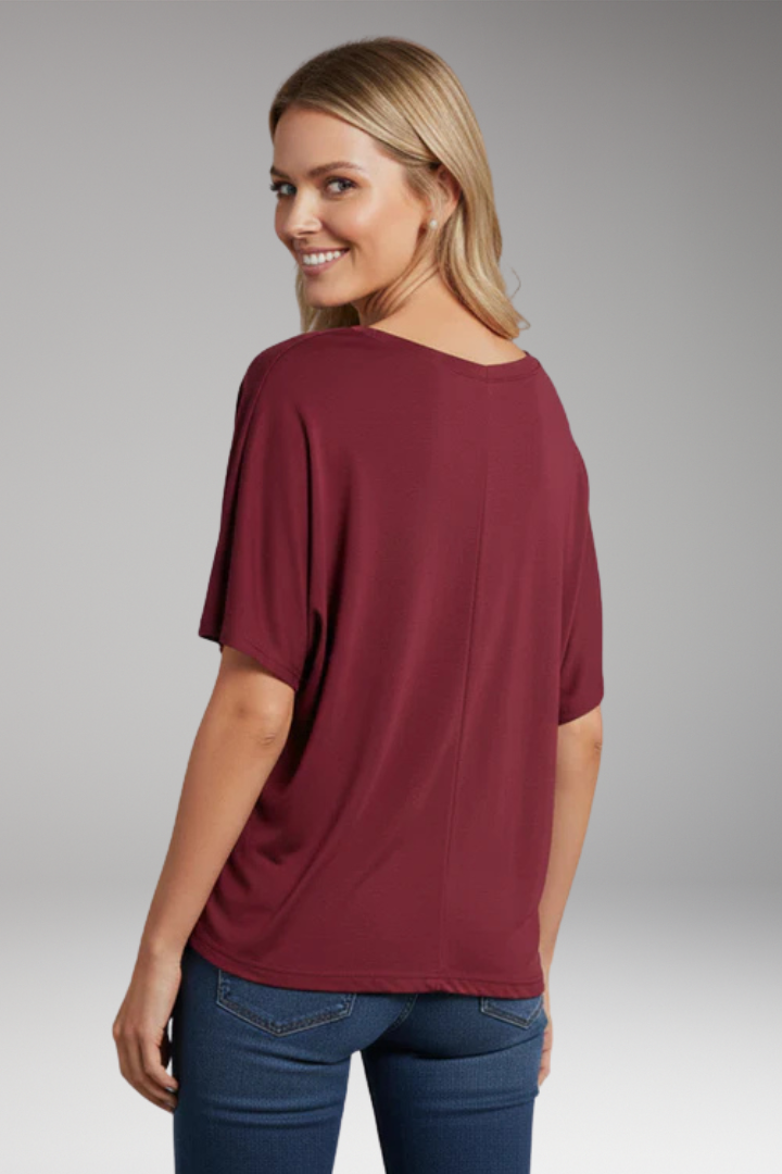 Women’s Oversized T‑Shirt with Asymmetric Off‑Shoulder Design