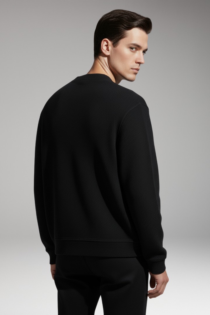 Men’s Oversized Zip Cardigan with Deep Pockets