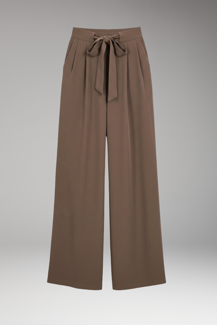 Women’s Palazzo Pants with High Waist and Drawstring
