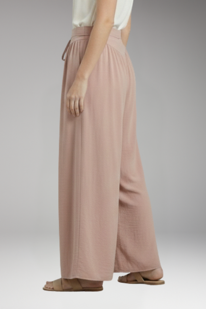 Women's Palazzo Trousers with Adjustable Drawstring