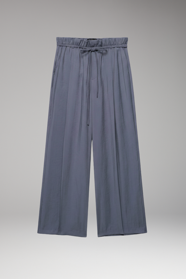 Women's Palazzo Trousers with Elastic Waist