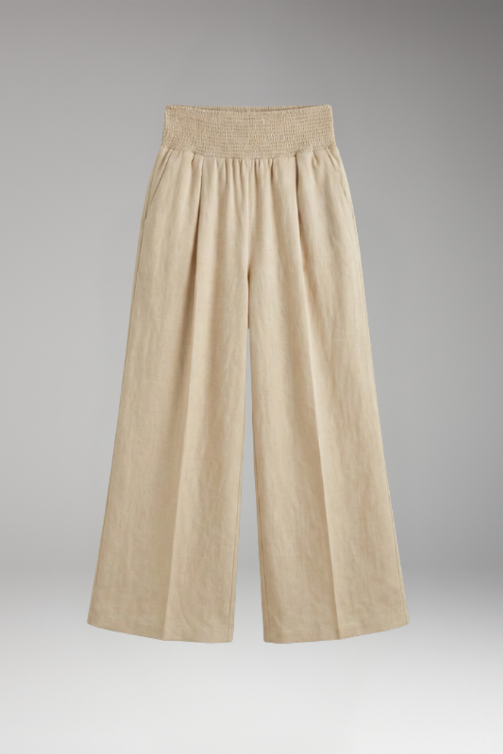 Women's Palazzo Trousers with Pleats Design