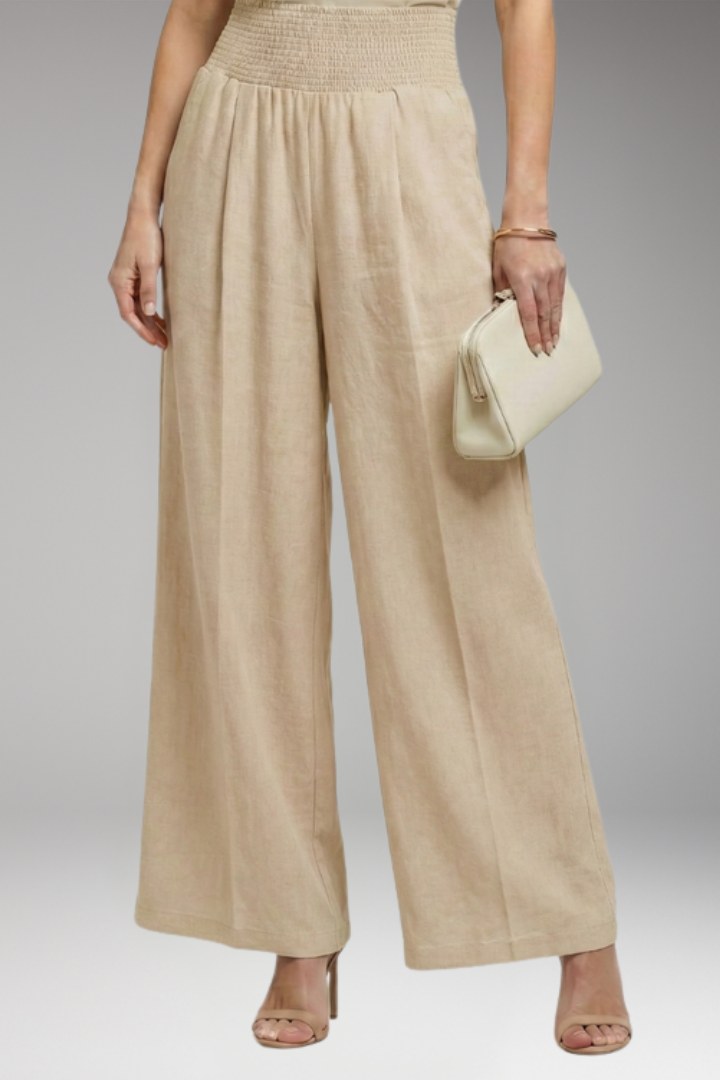 Women's Palazzo Trousers with Pleats Design