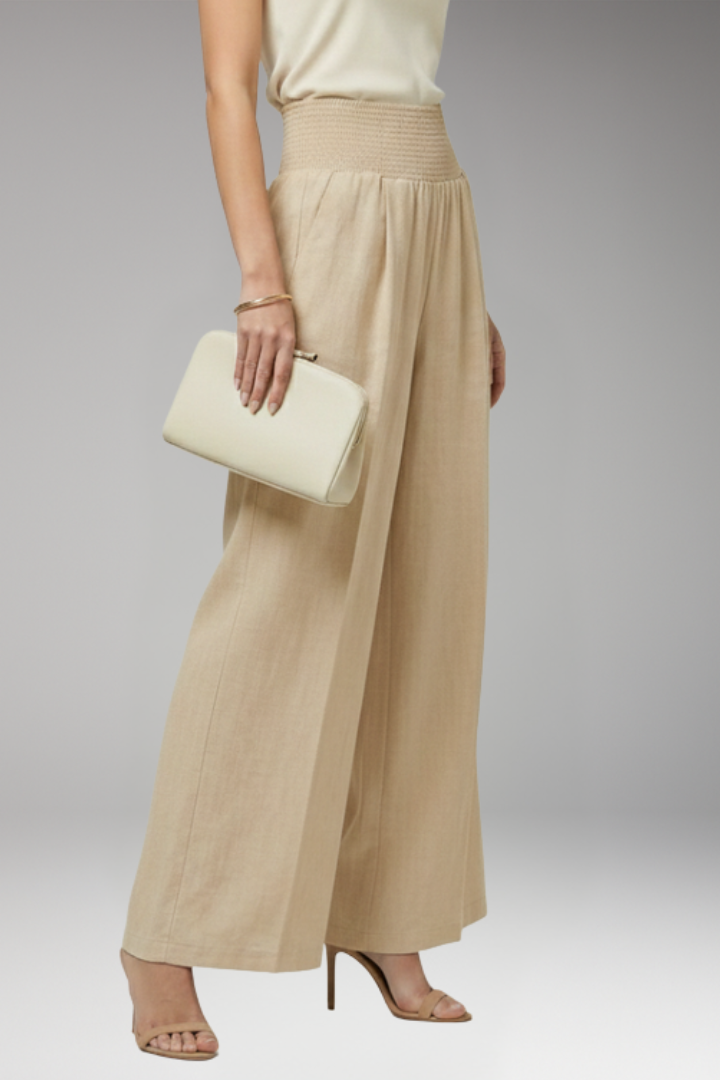 Women's Palazzo Trousers with Pleats Design