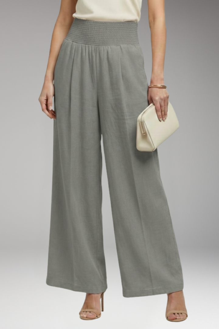 Women's Palazzo Trousers with Pleats Design