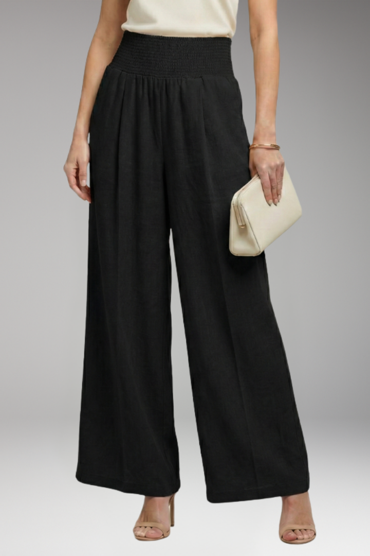 Women's Palazzo Trousers with Pleats Design