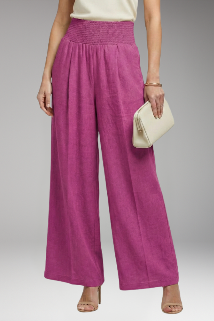 Women's Palazzo Trousers with Pleats Design