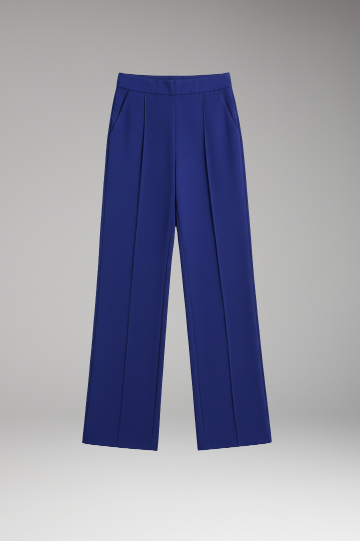 Women's Palazzo Trousers with Side Pleats