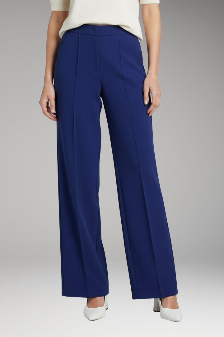 Women's Palazzo Trousers with Side Pleats