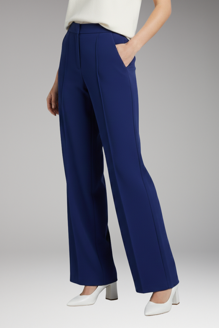 Women's Palazzo Trousers with Side Pleats