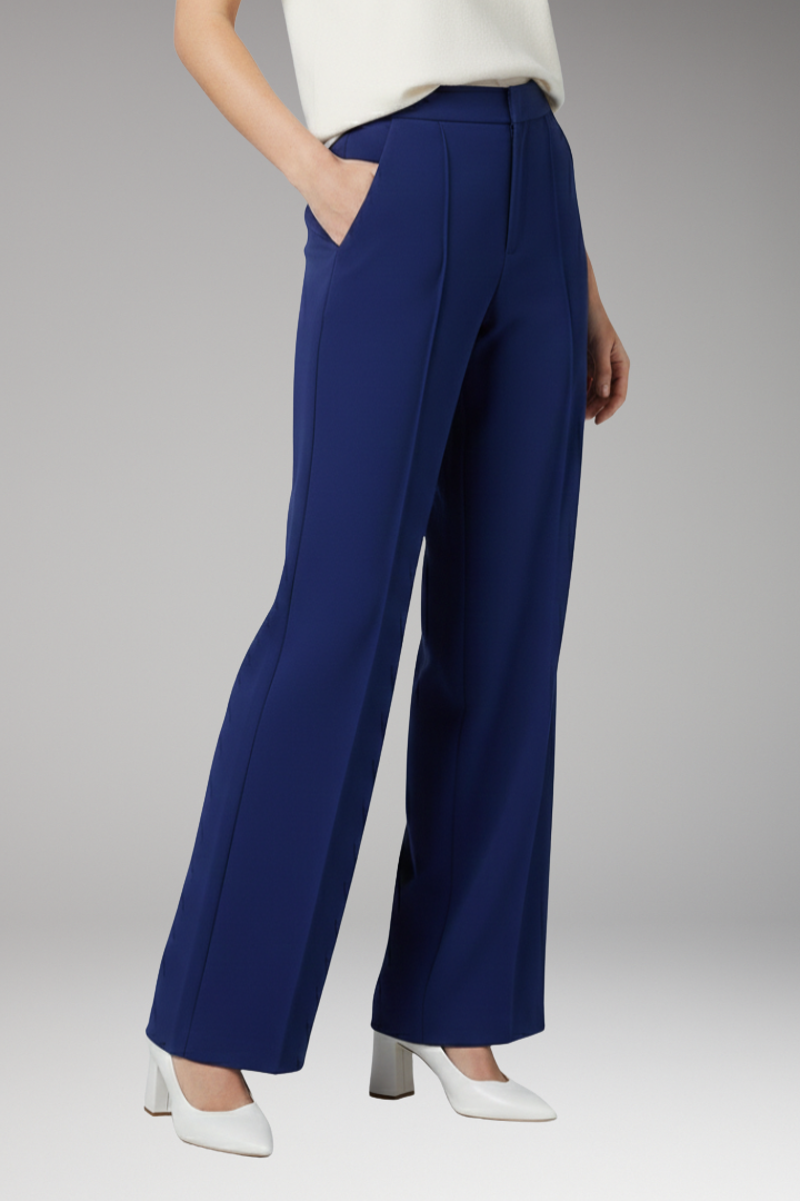 Women's Palazzo Trousers with Side Pleats