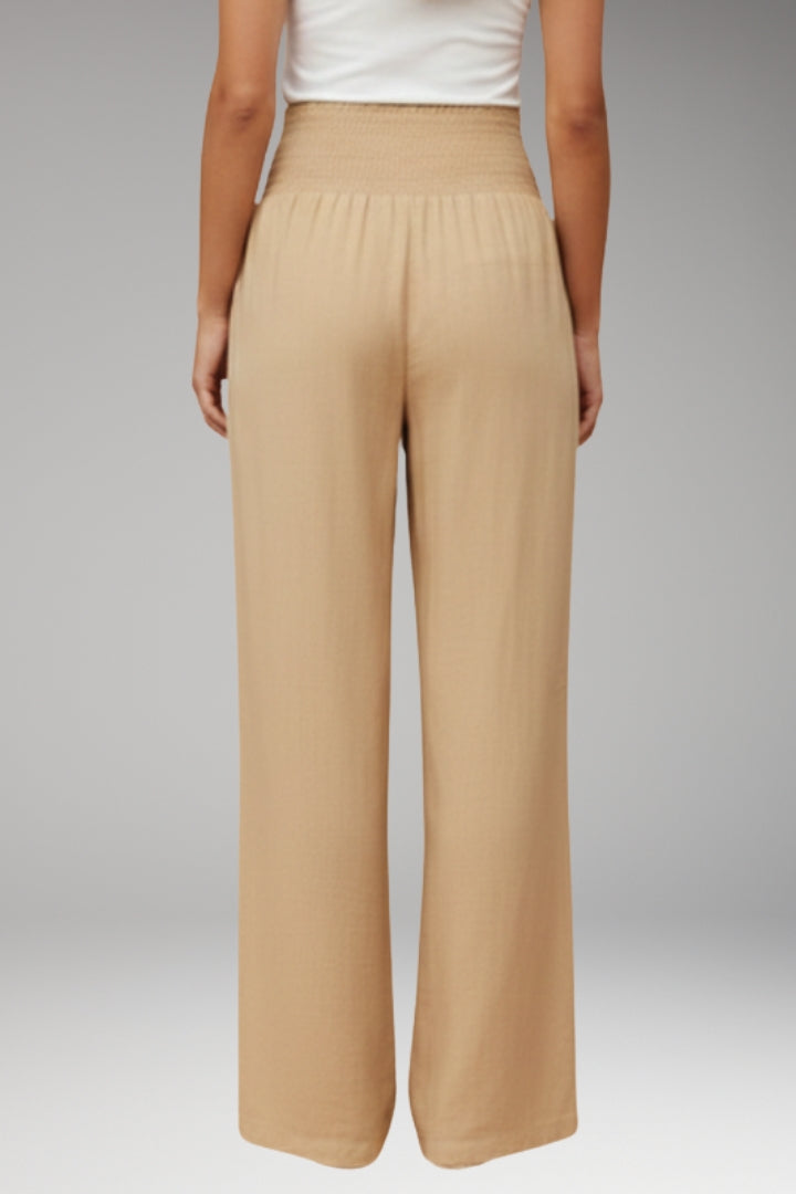 Women’s Palazzo Trousers with Wide-Leg Design and Elasticated Waistband