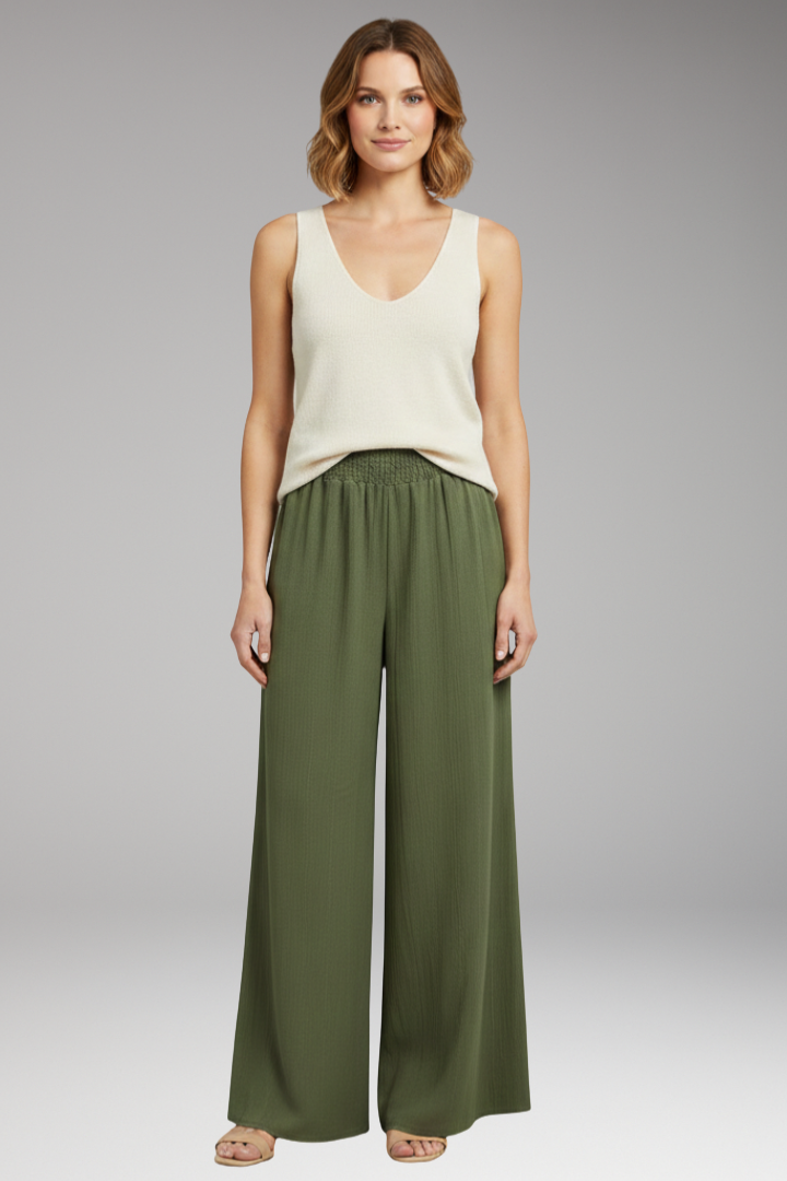 Women's Palazzo Trousers with Wide Legs
