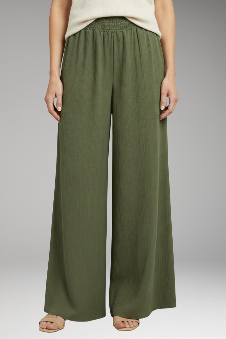 Women's Palazzo Trousers with Wide Legs