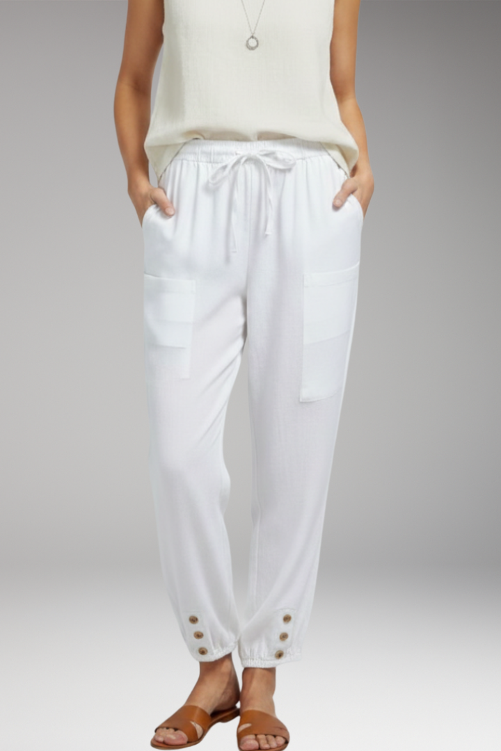 Women’s Trousers with Drawstring Waist and Side Pockets