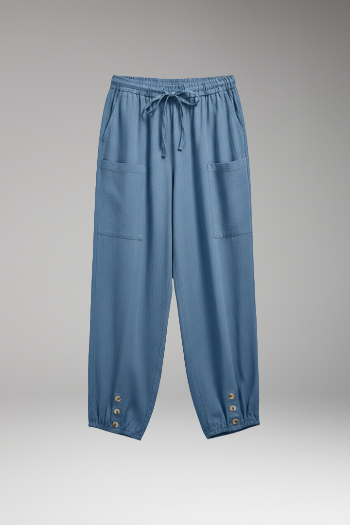 Women’s Trousers with Drawstring Waist and Side Pockets