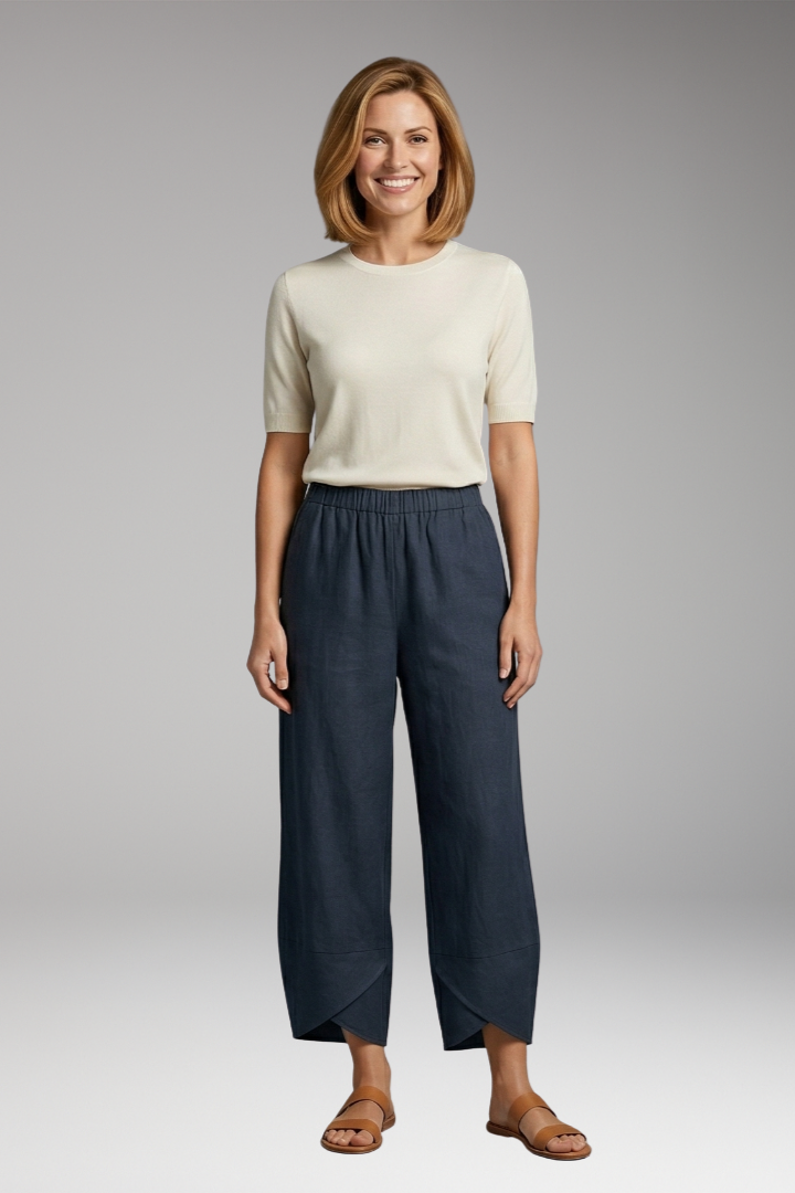Women’s Wide-Leg Trousers with Side Pockets