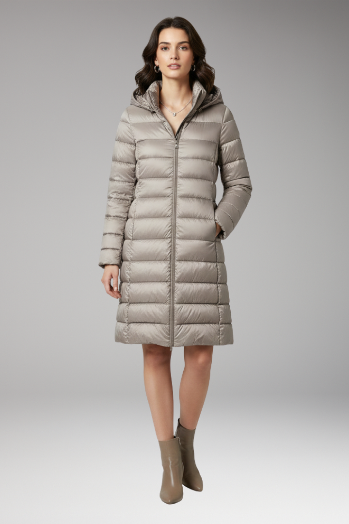 Women’s Parka with Hood and Front Fastening