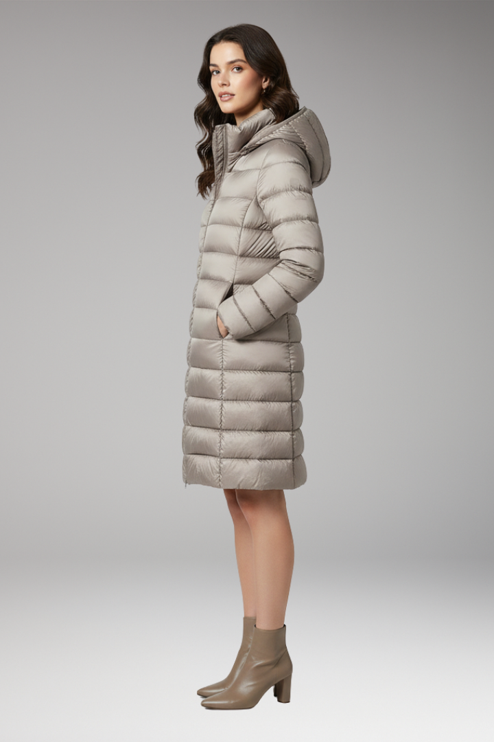 Women’s Parka with Hood and Front Fastening