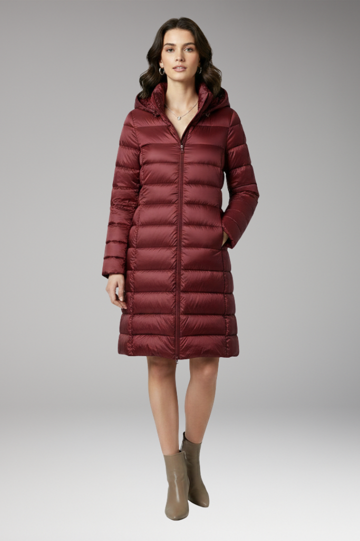 Women’s Parka with Hood and Front Fastening