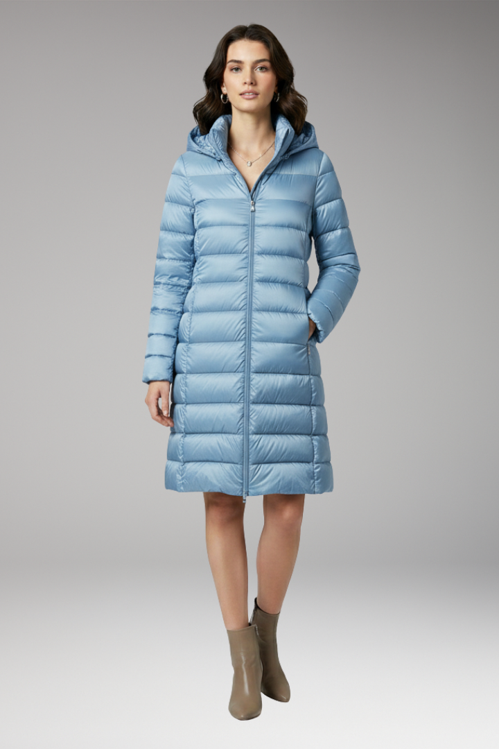 Women’s Parka with Hood and Front Fastening