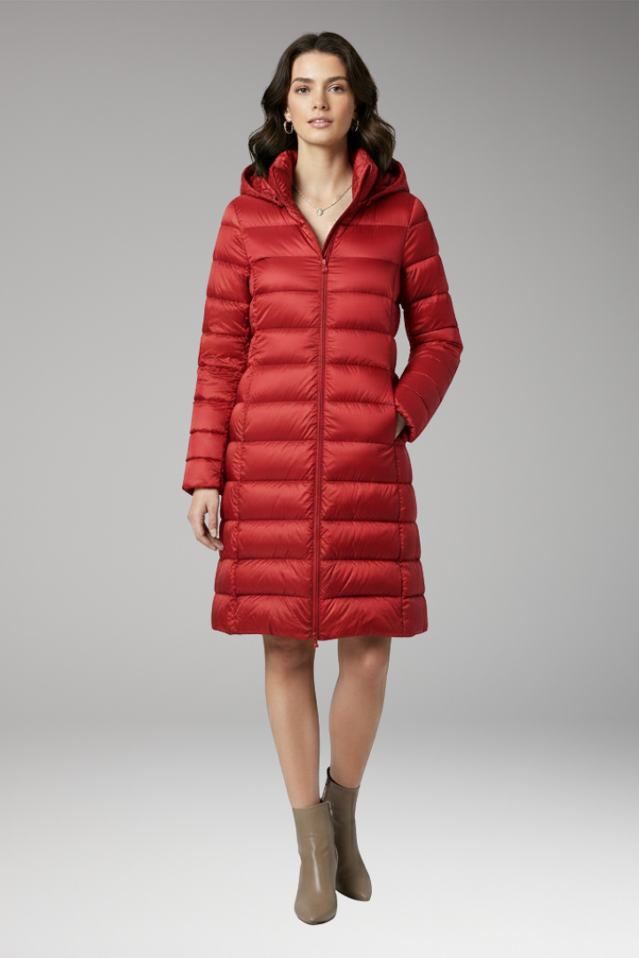 Women’s Parka with Hood and Front Fastening