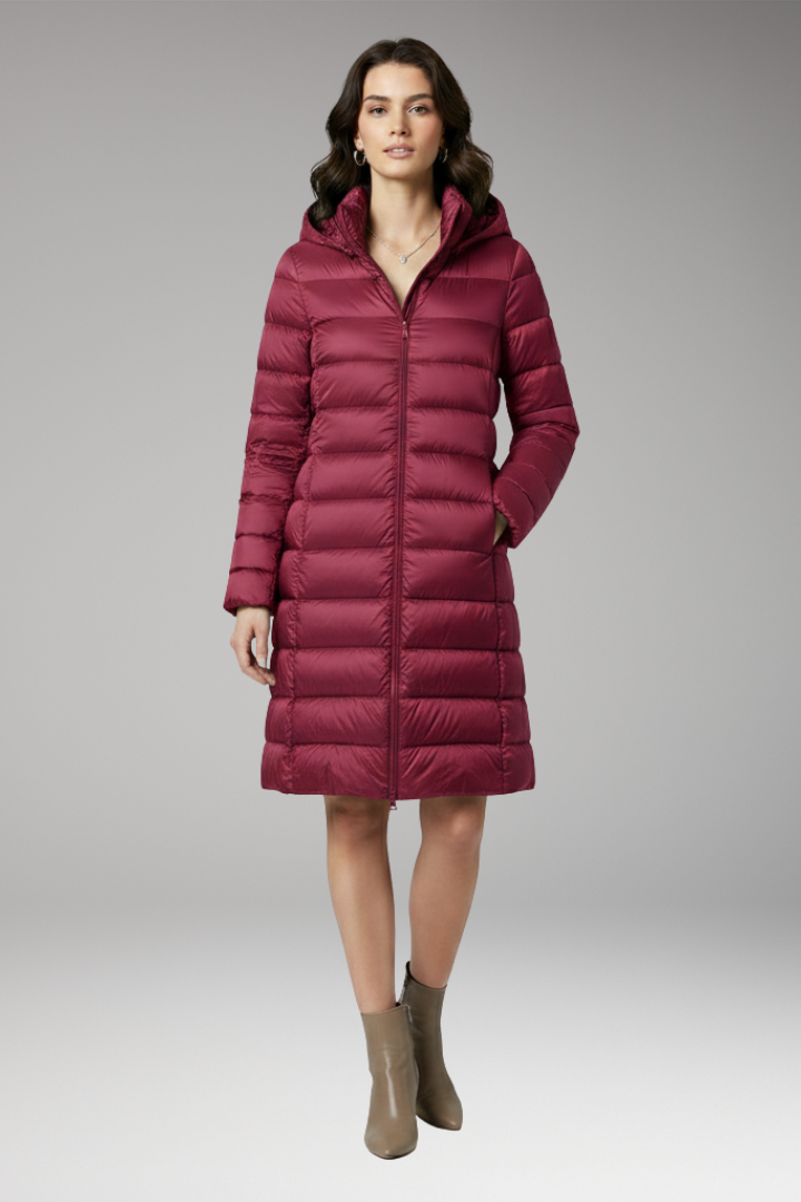 Women’s Parka with Hood and Front Fastening