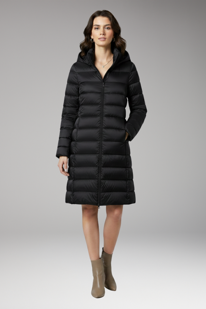 Women’s Parka with Hood and Front Fastening