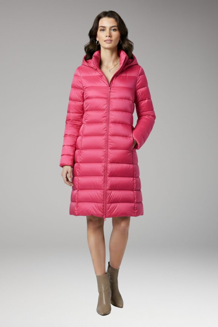 Women’s Parka with Hood and Front Fastening