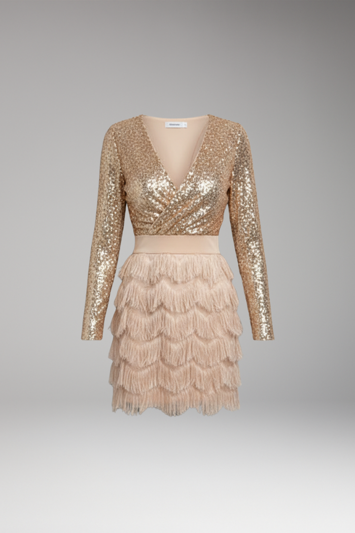 Women's Party Dress with Classic Design and Structured Fit