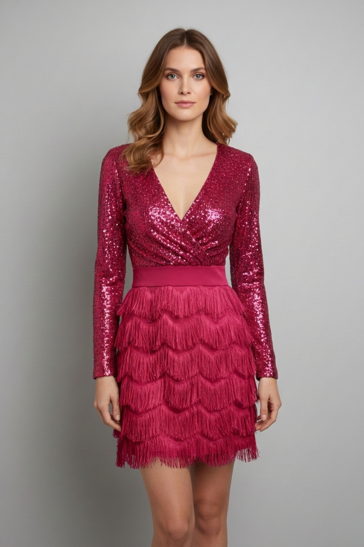 Women's Party Dress with Classic Design and Structured Fit