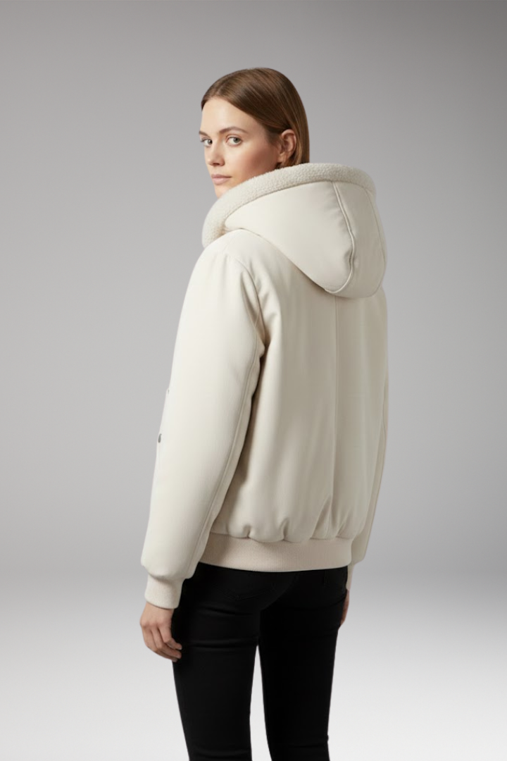 Women's Plus Jacket with Front Closure and Textured Surface