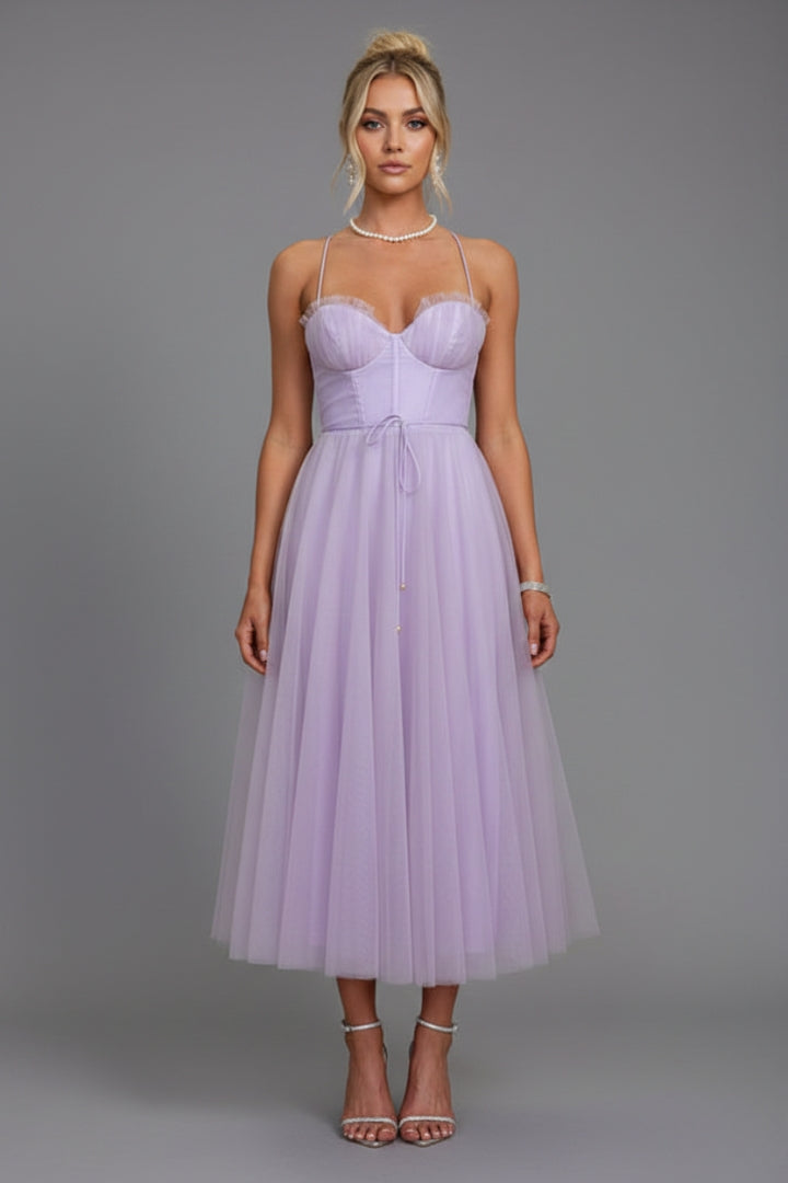 Women's Princess Chiffon Dress with Elegant Straps and Timeless Design