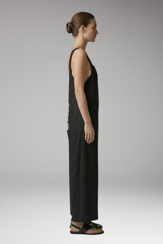 Women's Printed Jumpsuit with Adjustable Straps and Wide Legs