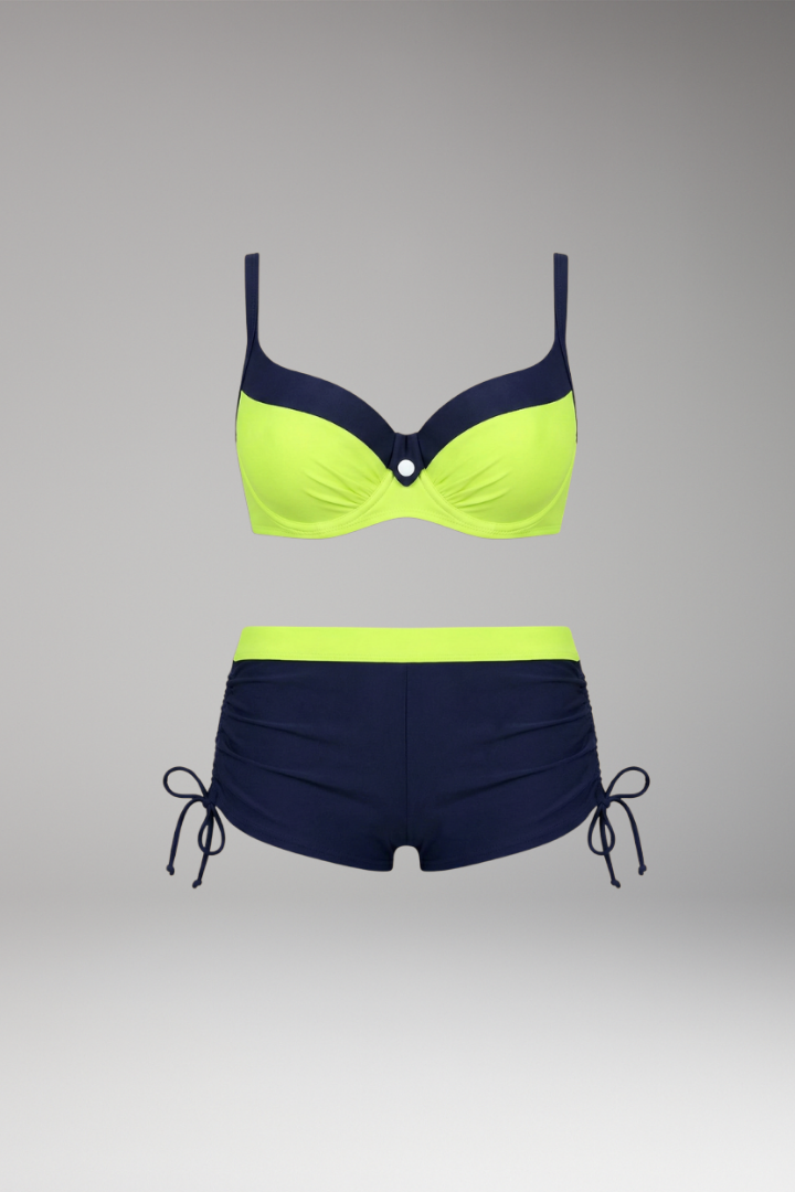 Women's Push-Up Bikini Set with Underwire Support and Adjustable Shorts