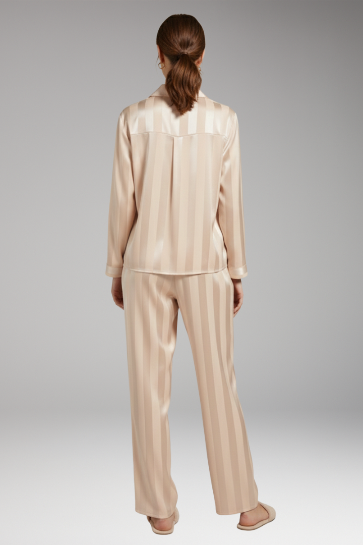 Women’s Pyjama Set with Button Shirt and Straight Trousers