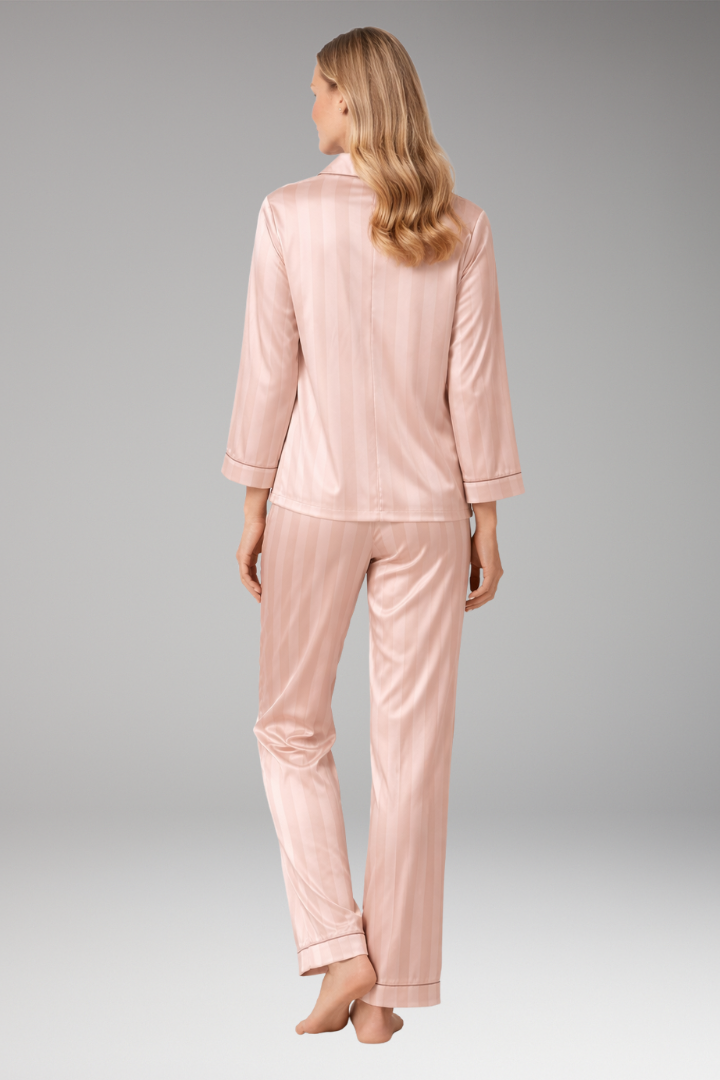 Women’s Pyjama Set with Button Top and Straight Trousers
